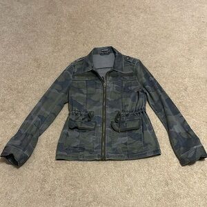 Express Camo Jacket with Cinched Waist